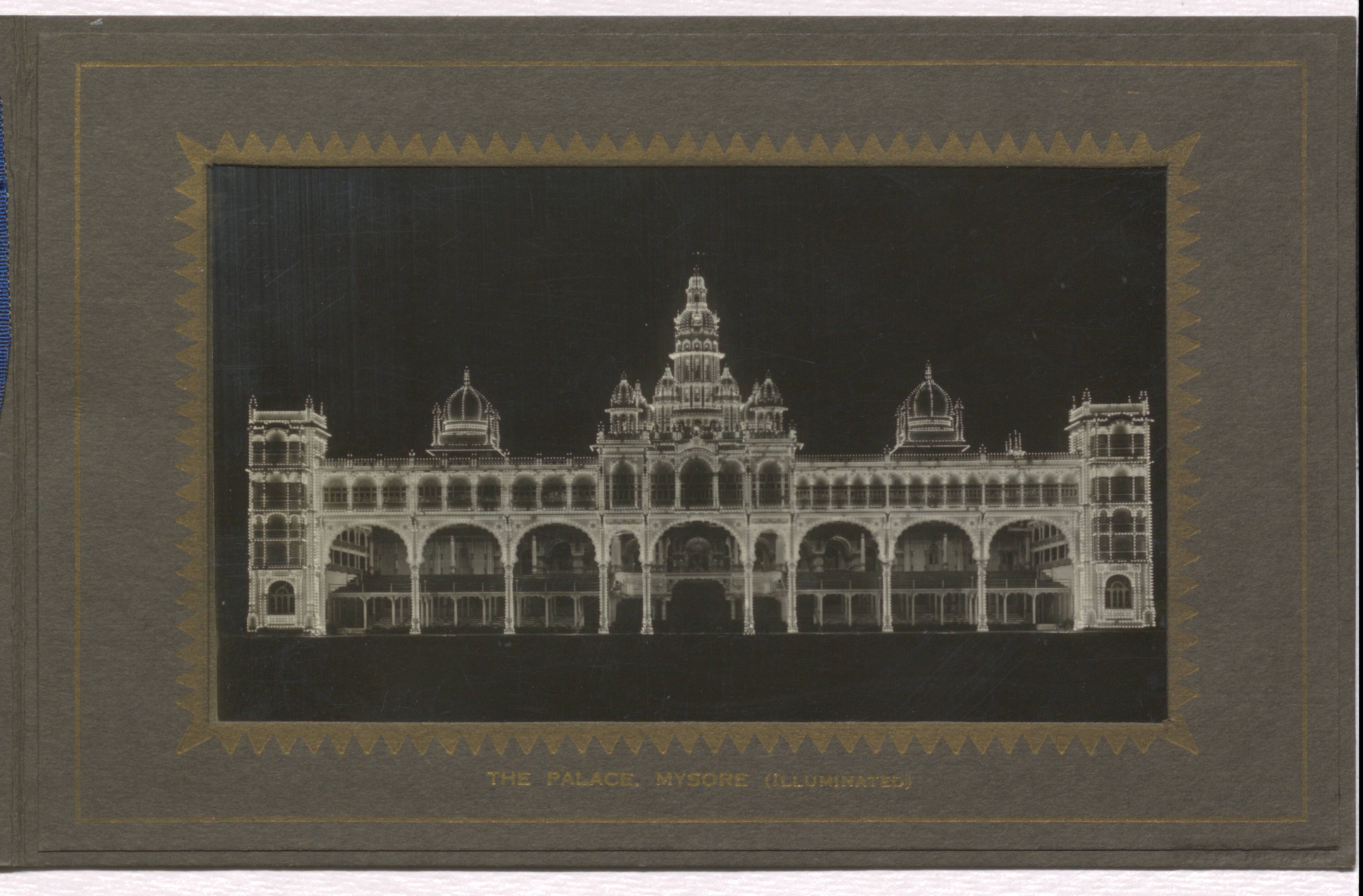 The Palace, Mysore (Illuminated) -- Season&#39;s Greetings from Krishnaraja Wadiyar (Wodeyar)