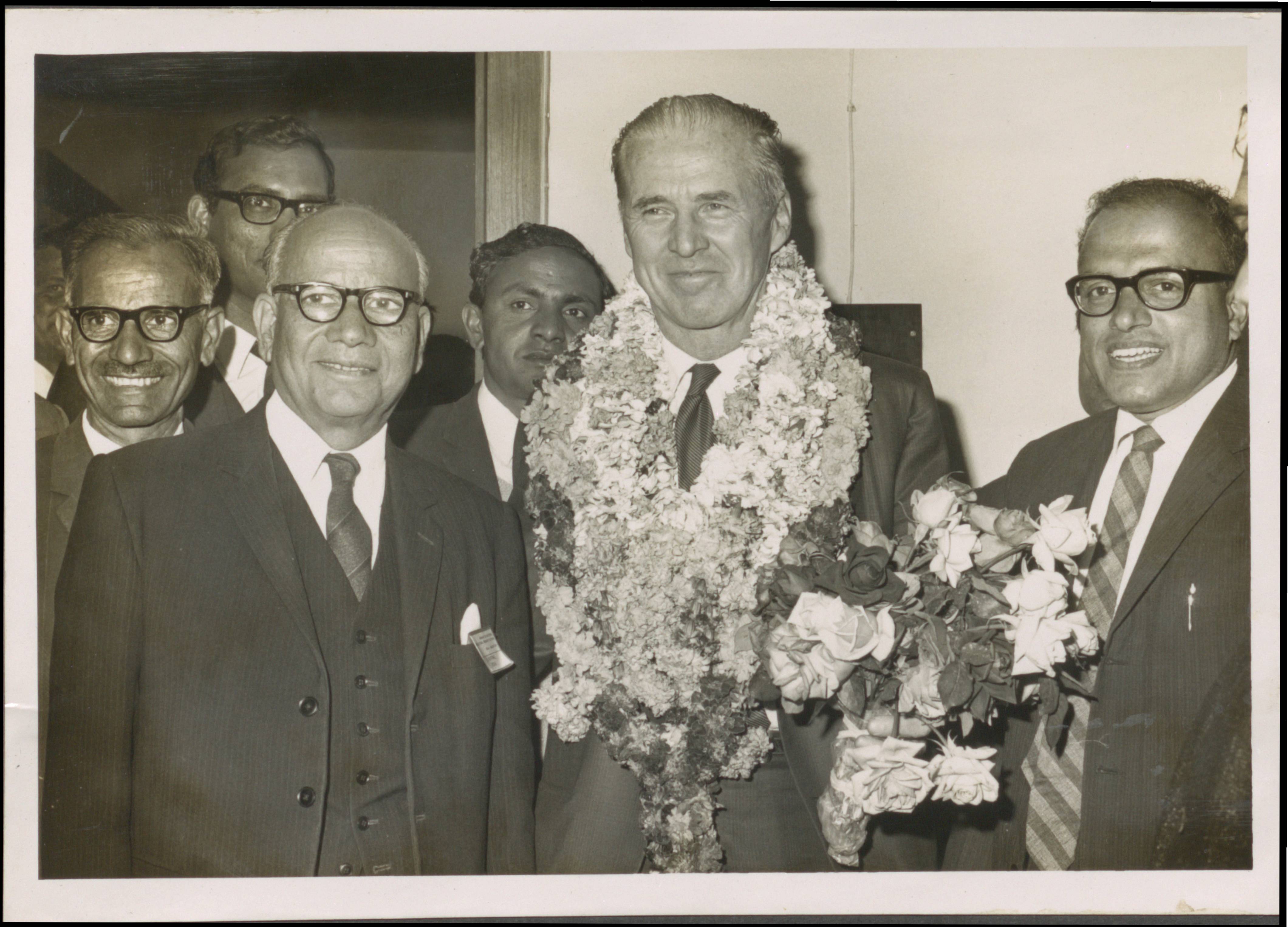 Photographs of Norman Borlaug&#39;s visit to India