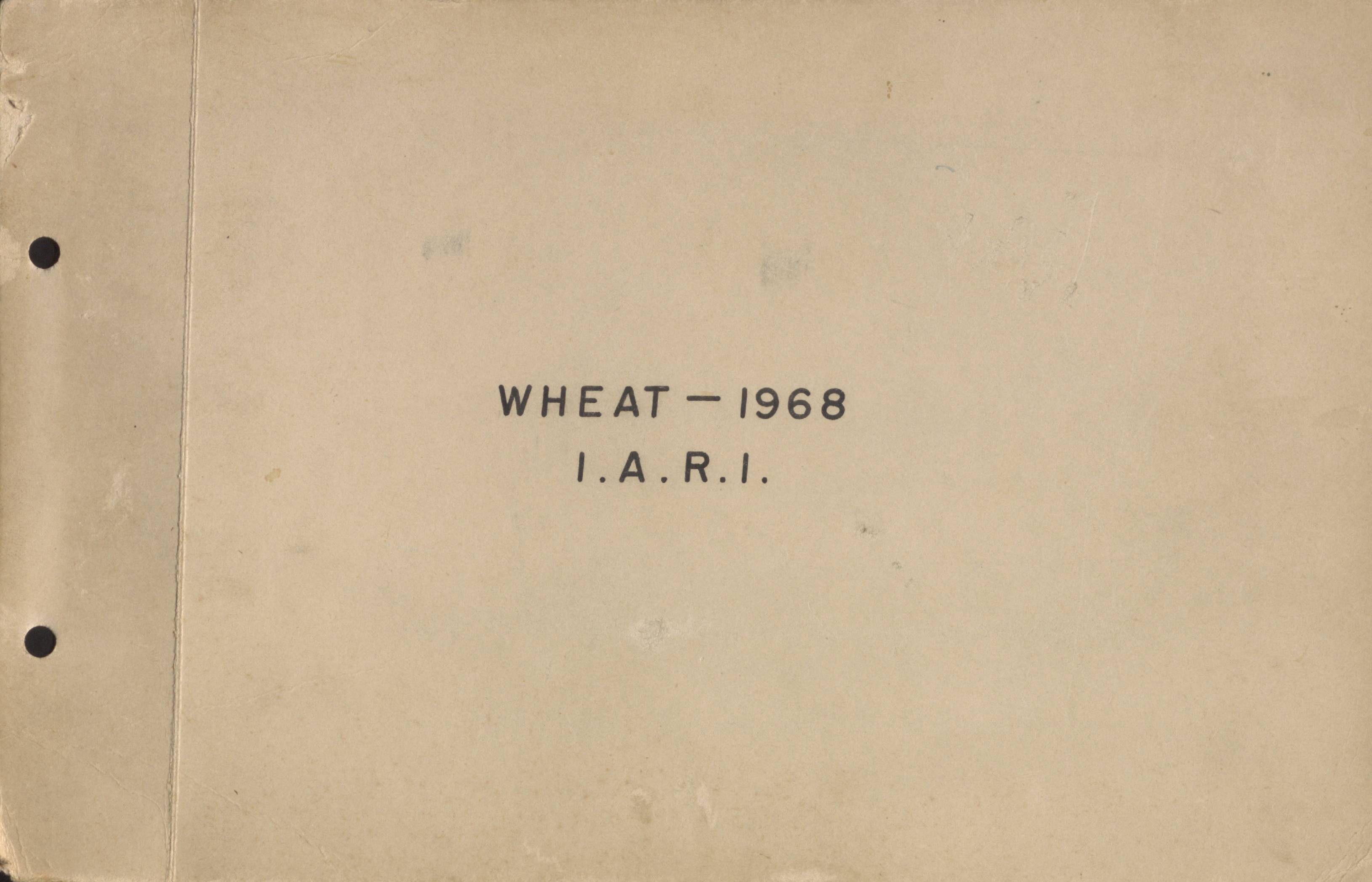 Photographs of Wheat Variety - Indian Agricultural Research Institute (IARI)