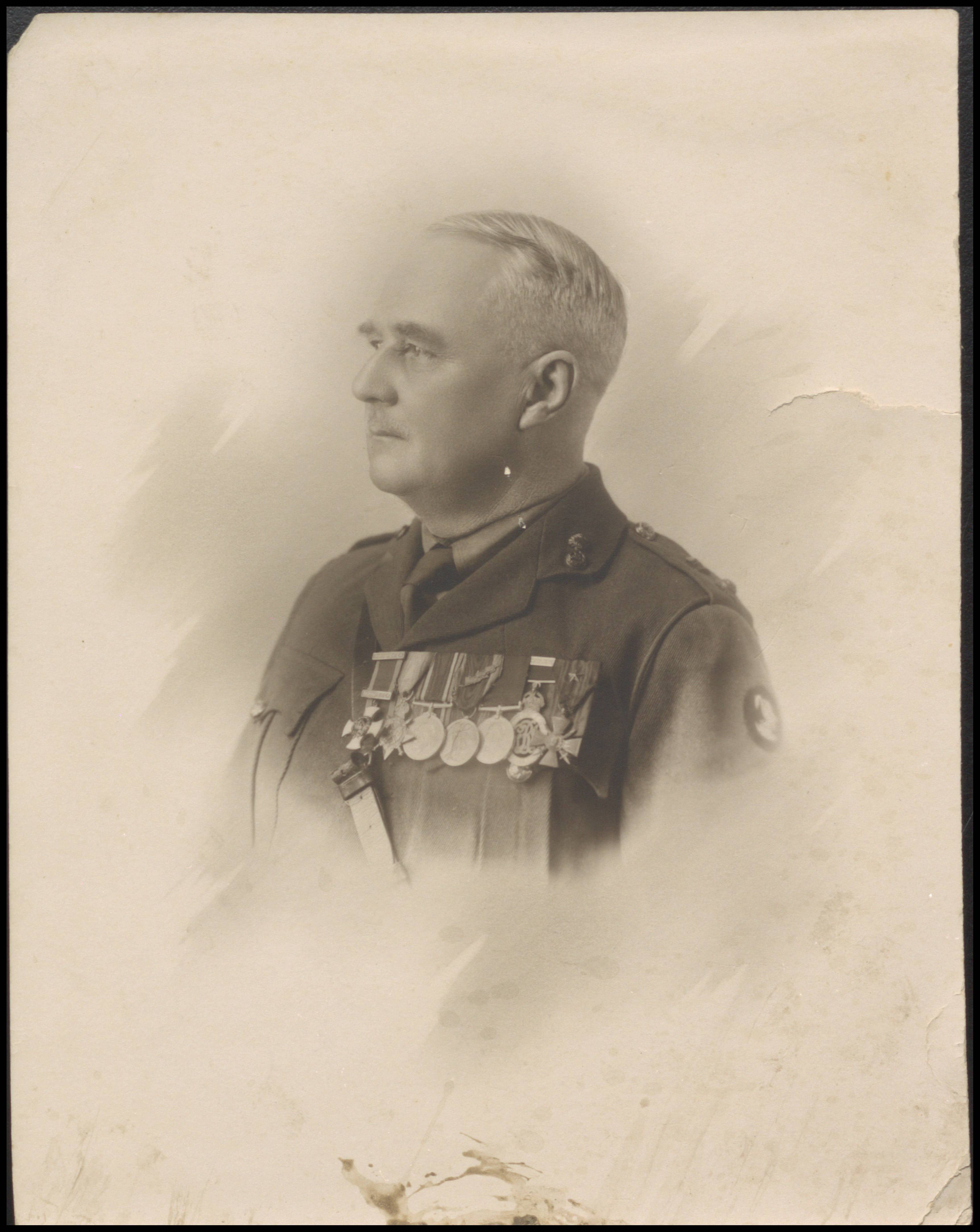 Unknown profile photograph (military attire)