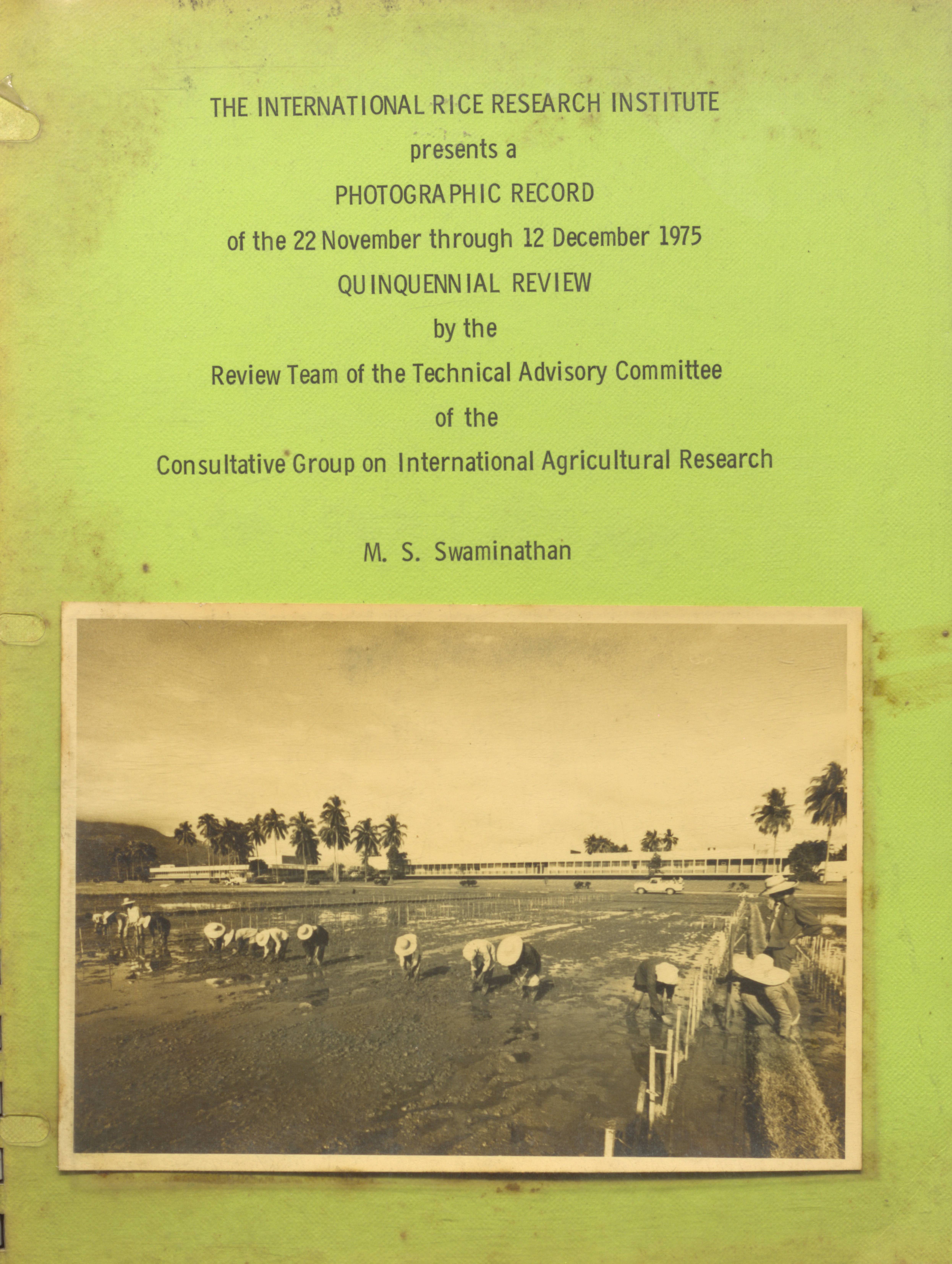 Photographic Record of the International Rice Research Institute
