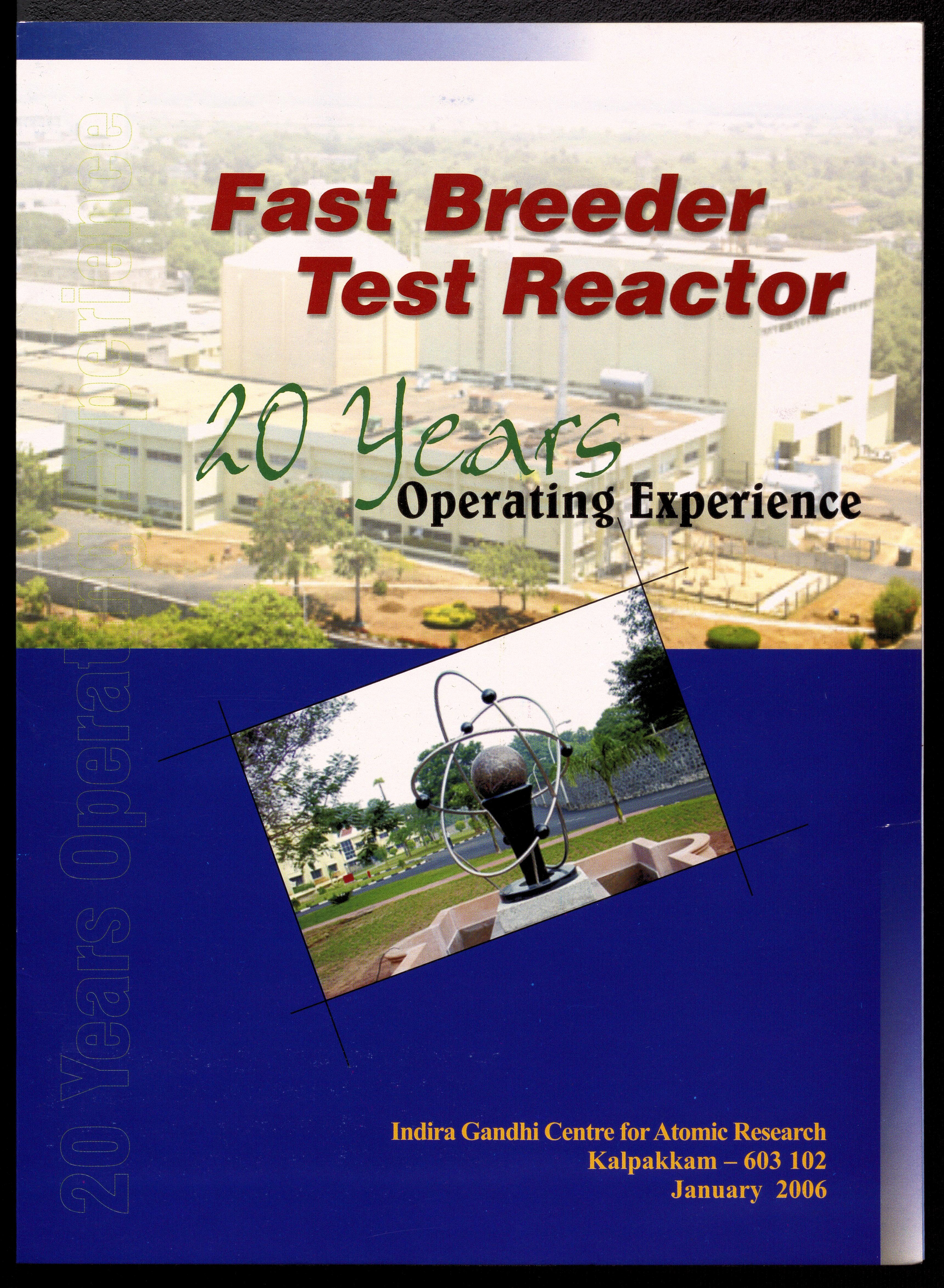 Anniversary publication on the Fast Breeder Test Reactor, Kalpakkam
